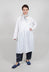 Koci Long Sleeve Smock Dress with Pockets in Bianco