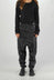 PRE-ORDER - Drop Crotch Trousers with Belt in Black Gloss - 1070103