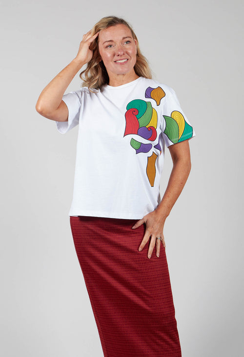 Applique T Shirt in White