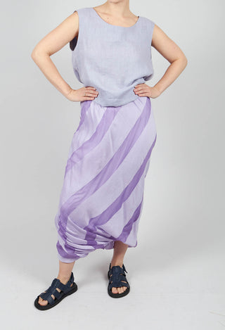 Striped Bubble Skirt in Lavender