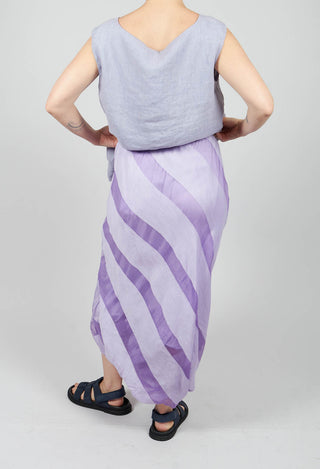 Striped Bubble Skirt in Lavender
