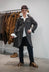 PRE-ORDER - Flared Hem Coat in Petrol Stripe (Pictured in Ginger Stripe) - 1081208