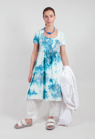 Short Sleeved Silk Smock Style Dress in Weimar