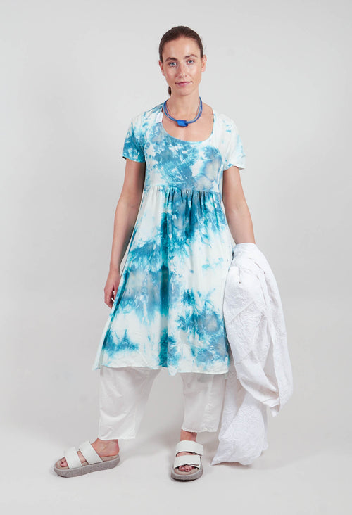 Short Sleeved Silk Smock Style Dress in Weimar