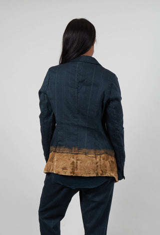 Jacket in Petrol Stripe - 1021110
