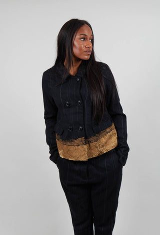 Double Breasted Jacket in Black Stripe - 1021111