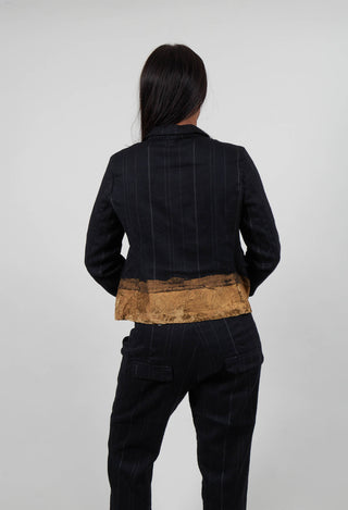 Double Breasted Jacket in Black Stripe - 1021111
