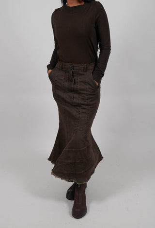 Flared Hem Maxi Skirt in Umbra Cloud  - 1040304