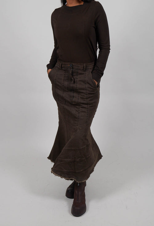 Flared Hem Maxi Skirt in Umbra Cloud  - 1040304