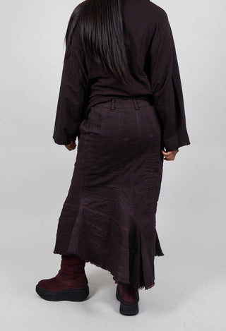 Flared Hem Maxi Skirt in Purple Cloud - 1040304