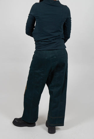 Drop Crotch Jeans in Petrol Gold - 1040146