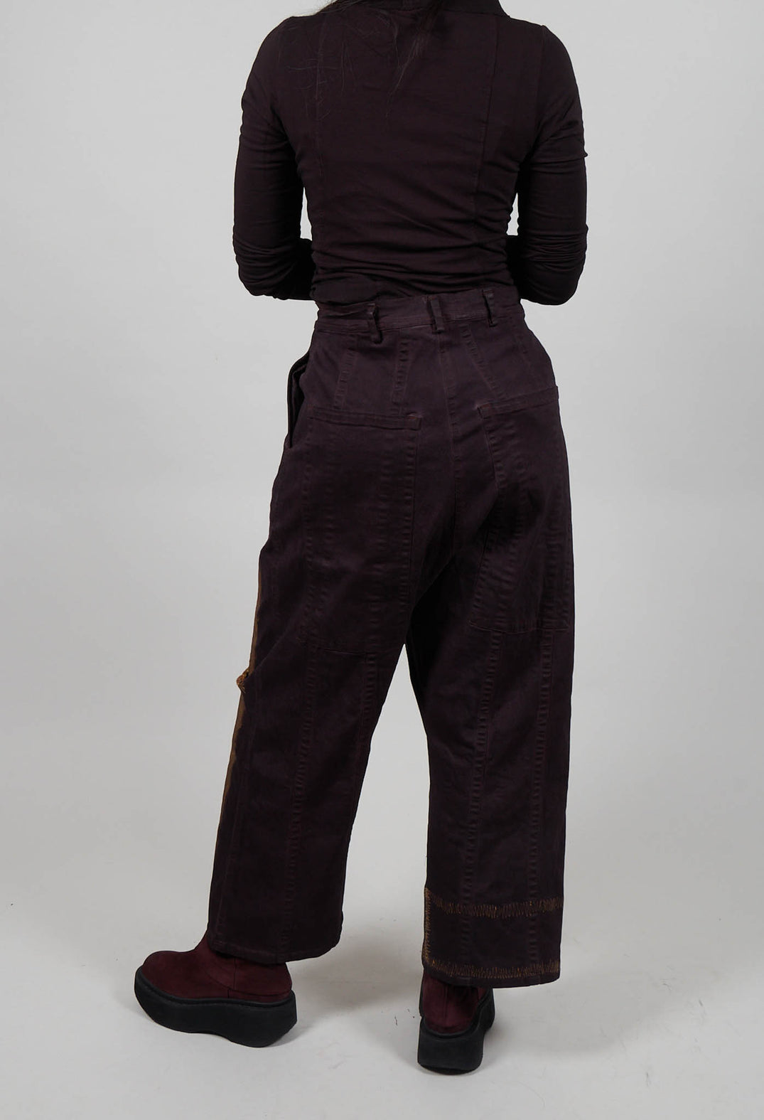 Drop Crotch Jeans in Purple Gold  - 1040146