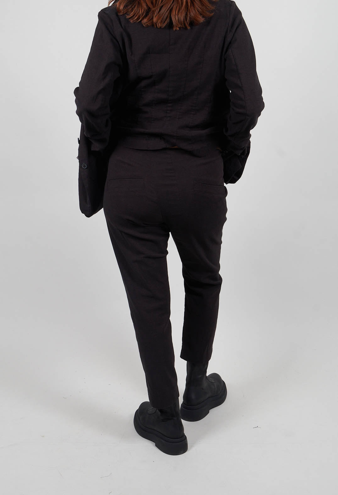 Straight Leg Trousers in Umbra Melange - 1060113
