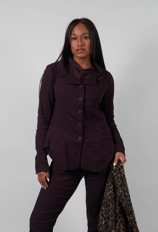Tulip Hem Jacket in Purple Melange - 1061116