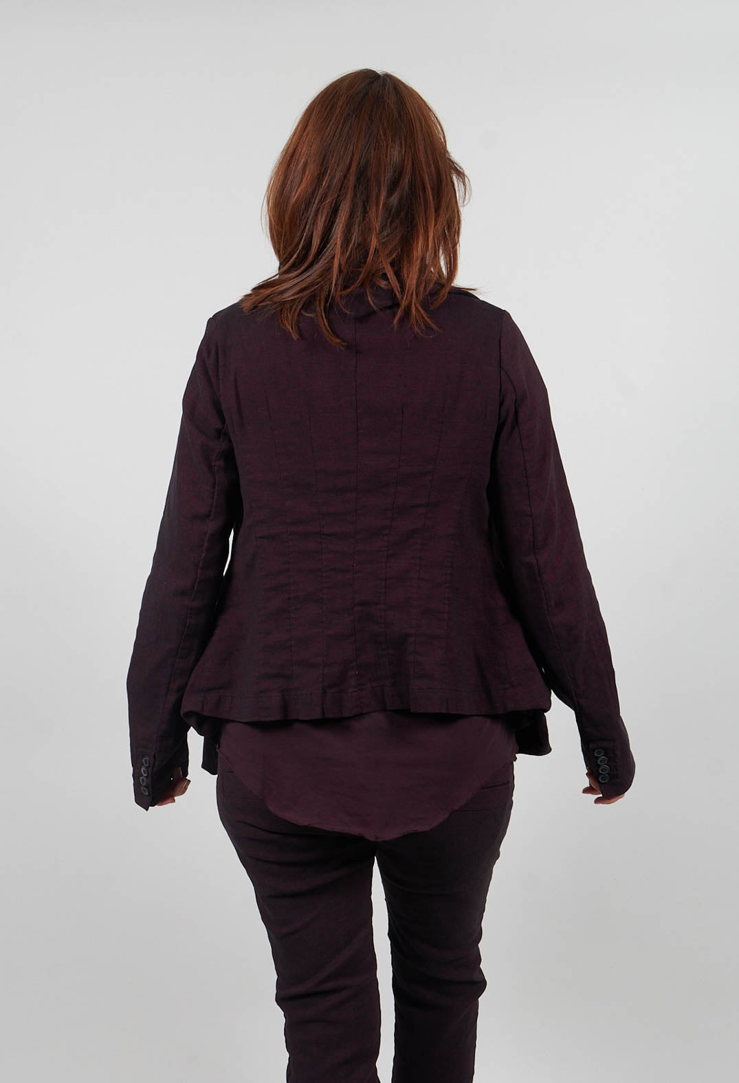 Tulip Hem Jacket in Purple Melange - 1061116
