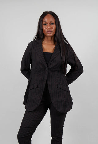 Flared Hem Jacket in Umbra Stripe - 1081104