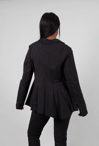 Flared Hem Jacket in Umbra Stripe - 1081104