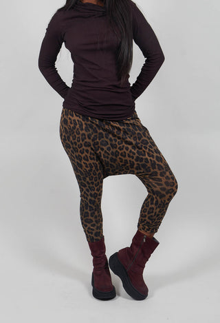 Drop Crotch Jersey Trousers in Leo Cloud  - 1140101