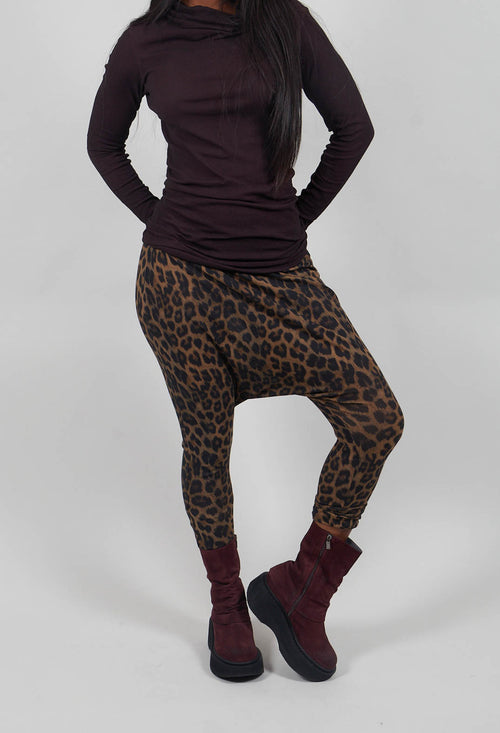 Drop Crotch Jersey Trousers in Leo Cloud  - 1140101