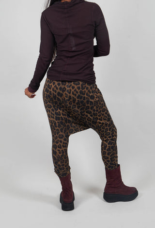Drop Crotch Jersey Trousers in Leo Cloud  - 1140101