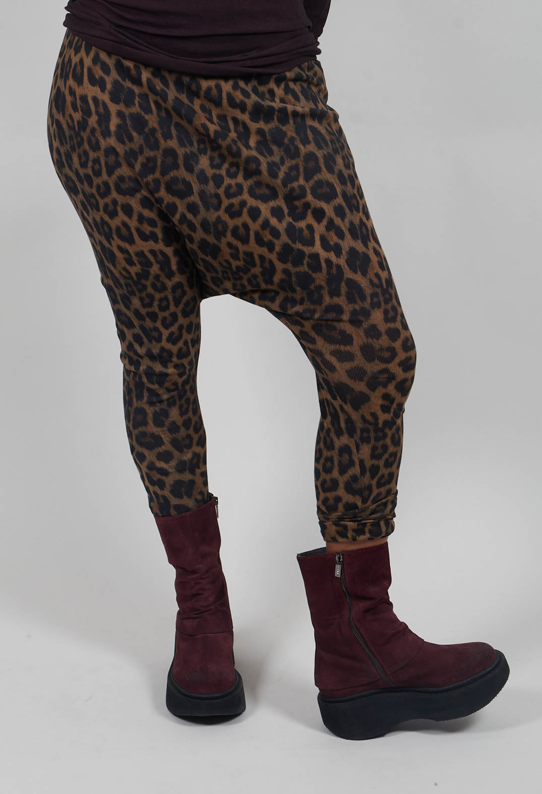 Drop Crotch Jersey Trousers in Leo Cloud  - 1140101