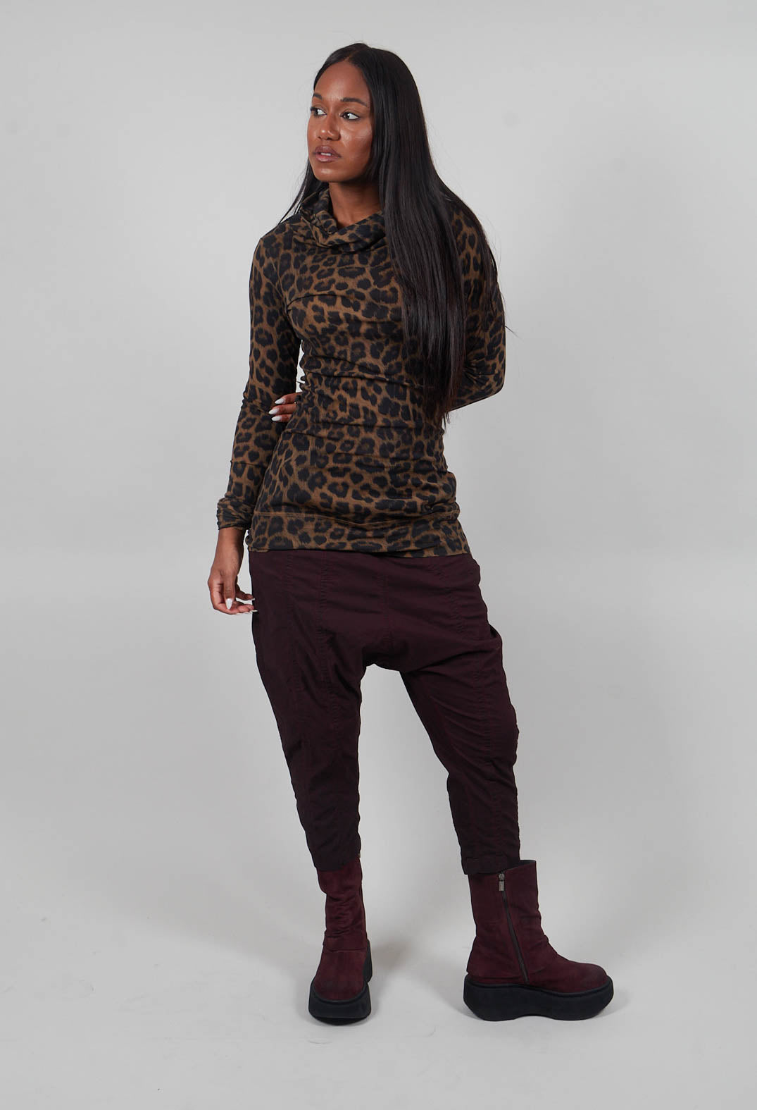 High Neck Longline Top in Leo Cloud - 1140504