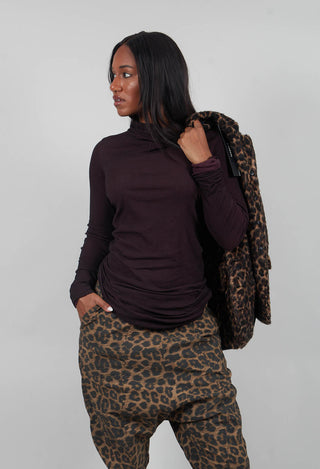 High Neck Longline Top in Purple Cloud  - 1140514