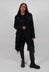 Raw Edge Coat in Black Stripe - 1151204