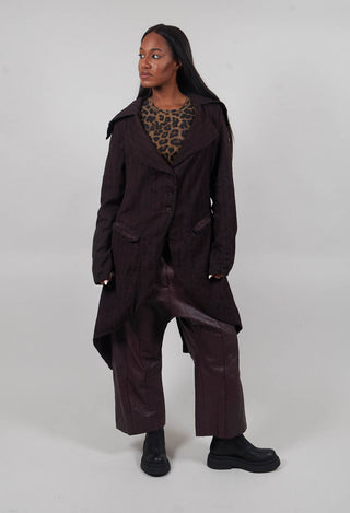Button Up Coat in Purple Cloud  - 1171207