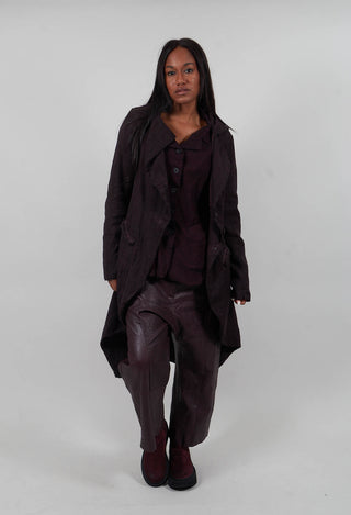 Button Up Coat in Purple Cloud  - 1171207