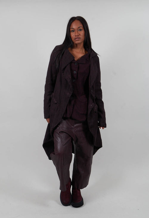 Button Up Coat in Purple Cloud  - 1171207