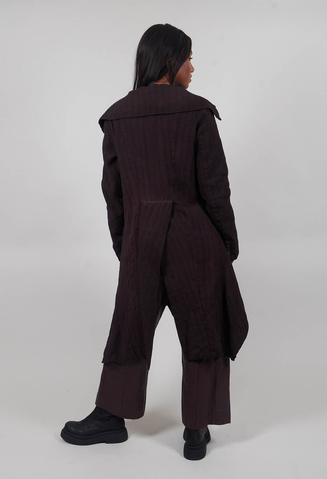 Button Up Coat in Purple Cloud  - 1171207