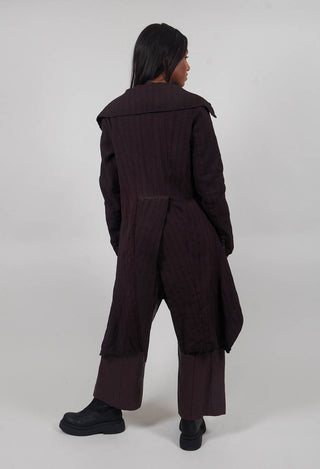 Button Up Coat in Purple Cloud  - 1171207