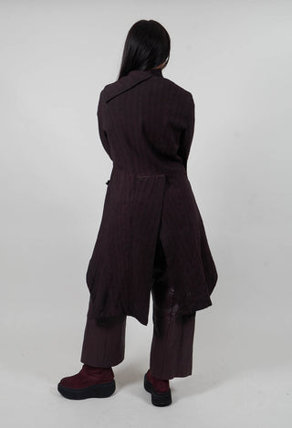 Button Up Coat in Purple Cloud  - 1171207