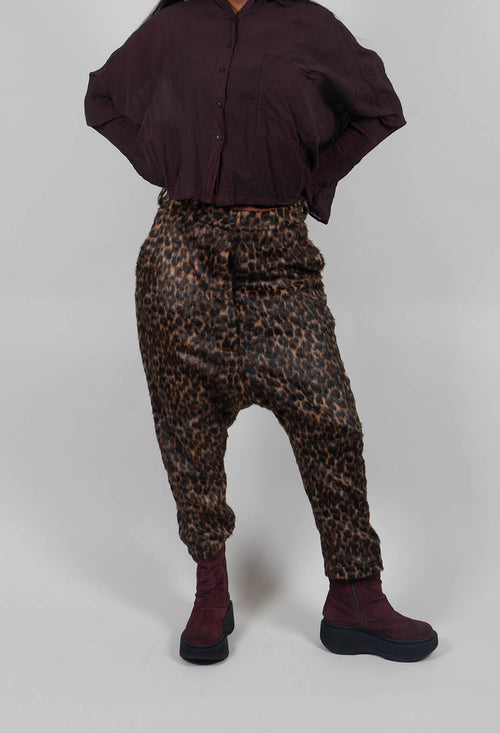 Drop Crotch Trousers in Leo Jacquard - 1190101