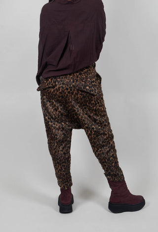 Drop Crotch Trousers in Leo Jacquard - 1190101