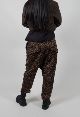 Drop Crotch Trousers in Leo Jacquard - 1190101