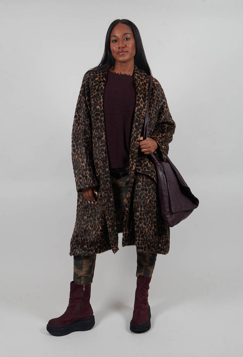 Oversized Coat in Leo Jacquard - 1191205