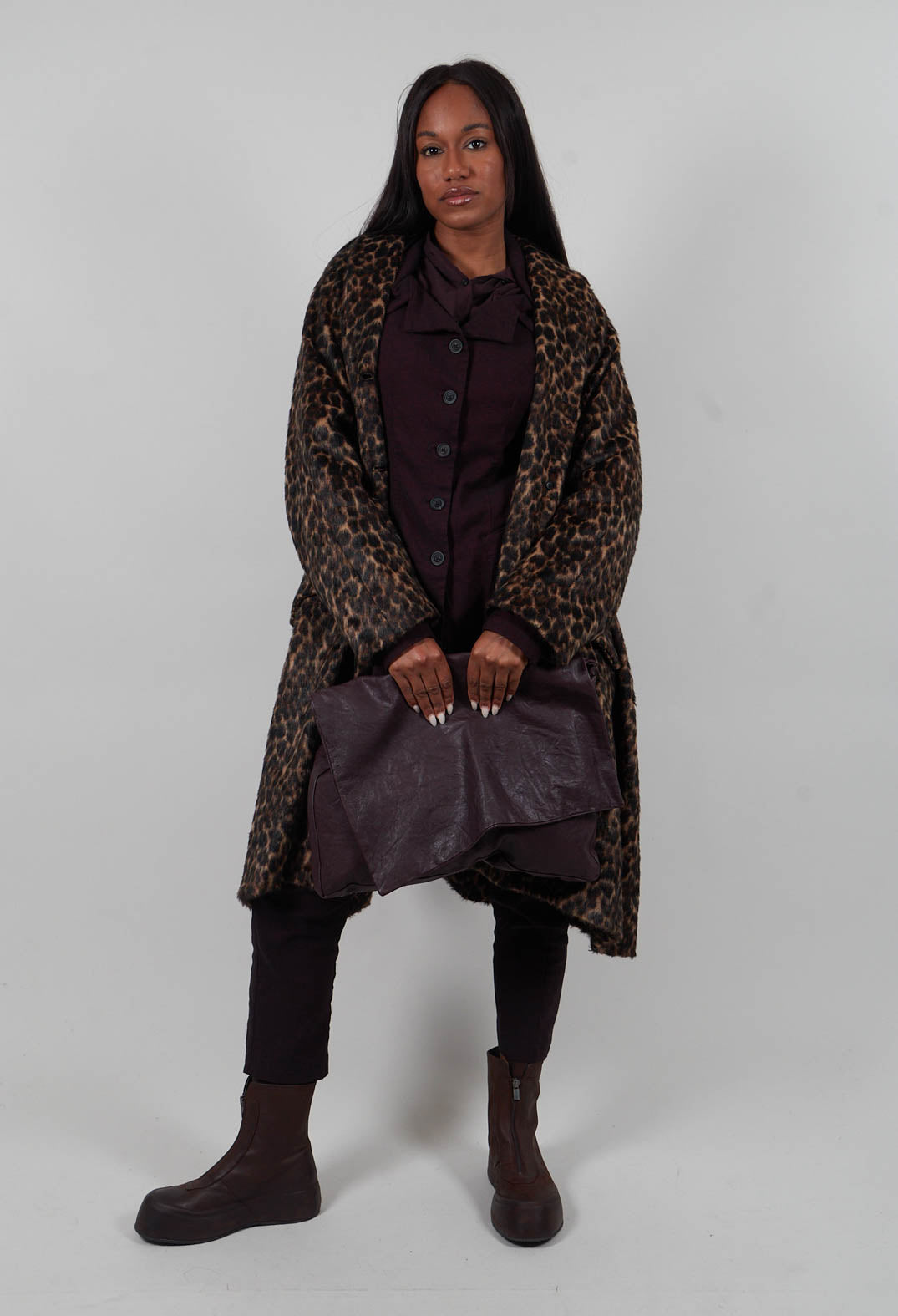 Tulip Hem Jacket in Purple Melange - 1061116