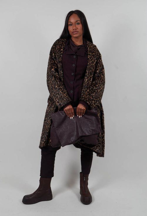 Oversized Coat in Leo Jacquard - 1191205