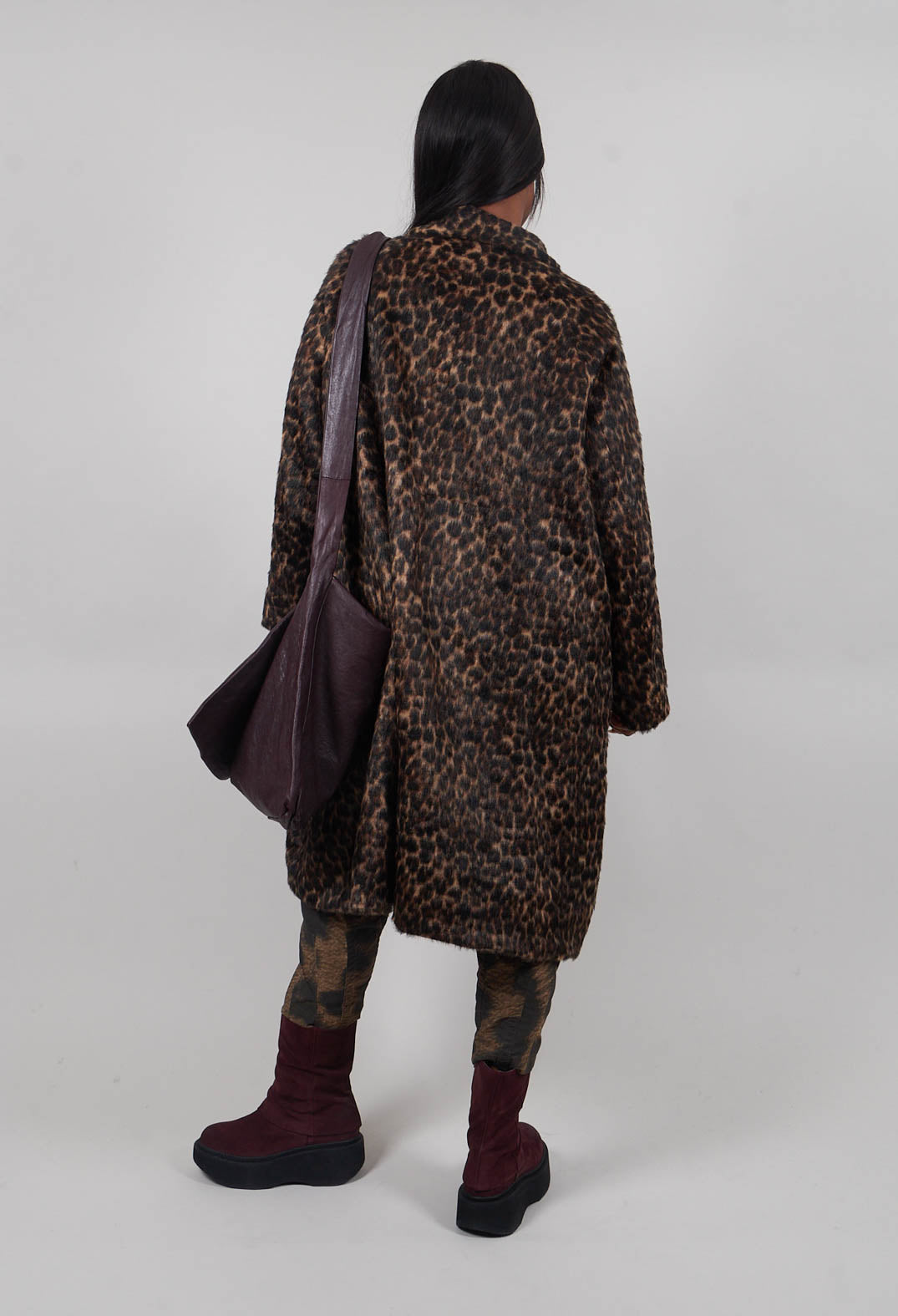 Oversized Coat in Leo Jacquard - 1191205
