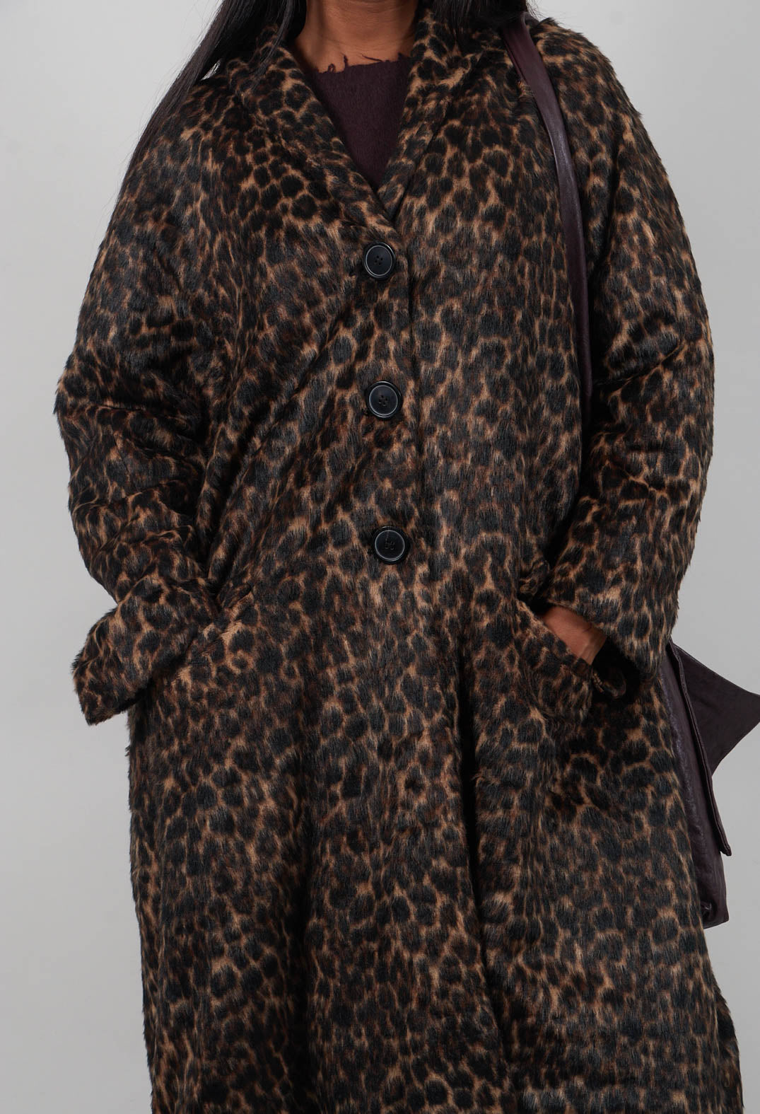 Oversized Coat in Leo Jacquard - 1191205