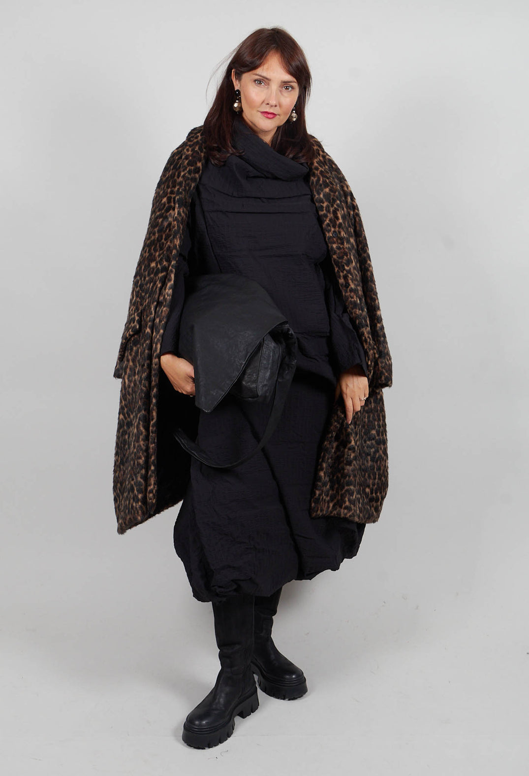 Oversized Coat in Leo Jacquard - 1191205