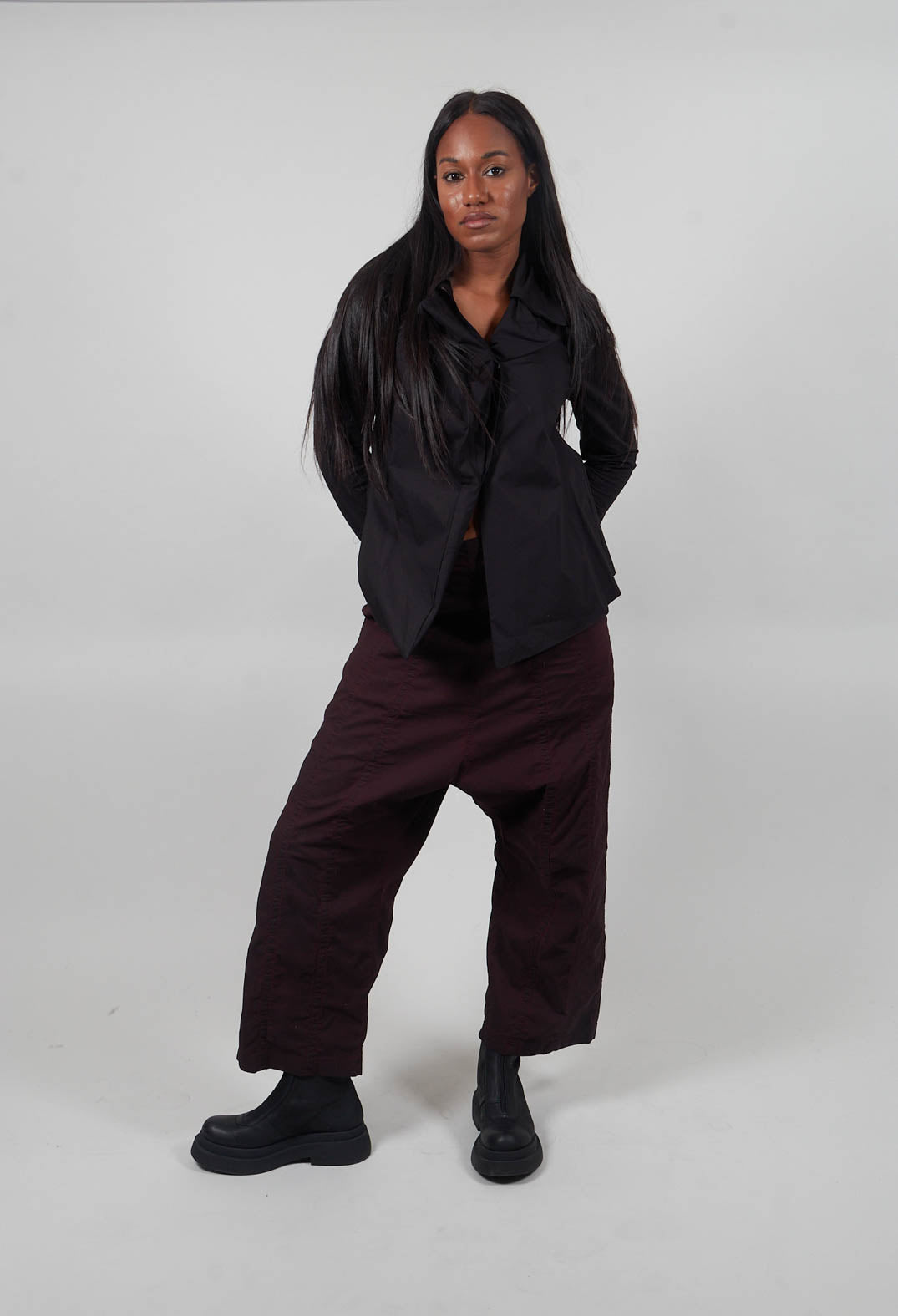 Statement Collar Shirt in Black  - 1230402