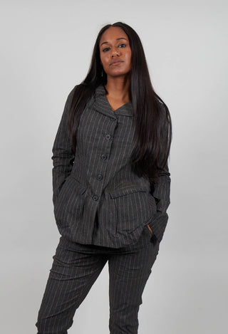 Fitted Jacket in Ginger Cloud Stripe  - 1241109