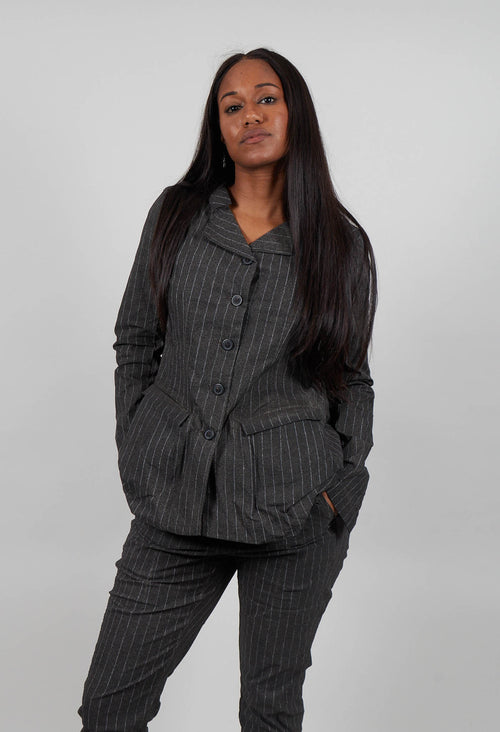 Fitted Jacket in Ginger Cloud Stripe  - 1241109