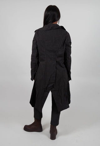 Fitted Coat in Umbra Cloud Stripe - 1241211