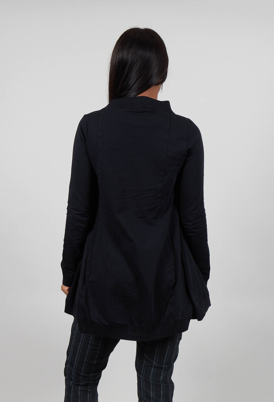 Flared Hem Top in Black  - 1280502