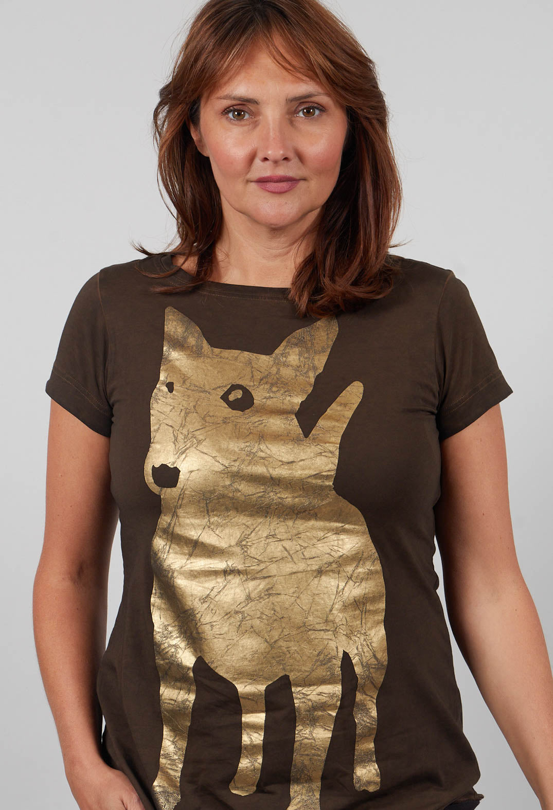 T-Shirt with Motif in Umbra Print  - 1300503