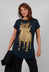 T-Shirt with Motif in Petrol Print - 1300503
